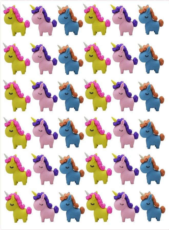 Asera Unicorn Erasers for Kids/Girls Birthday Return Gifts (Set of 36) - Image 1